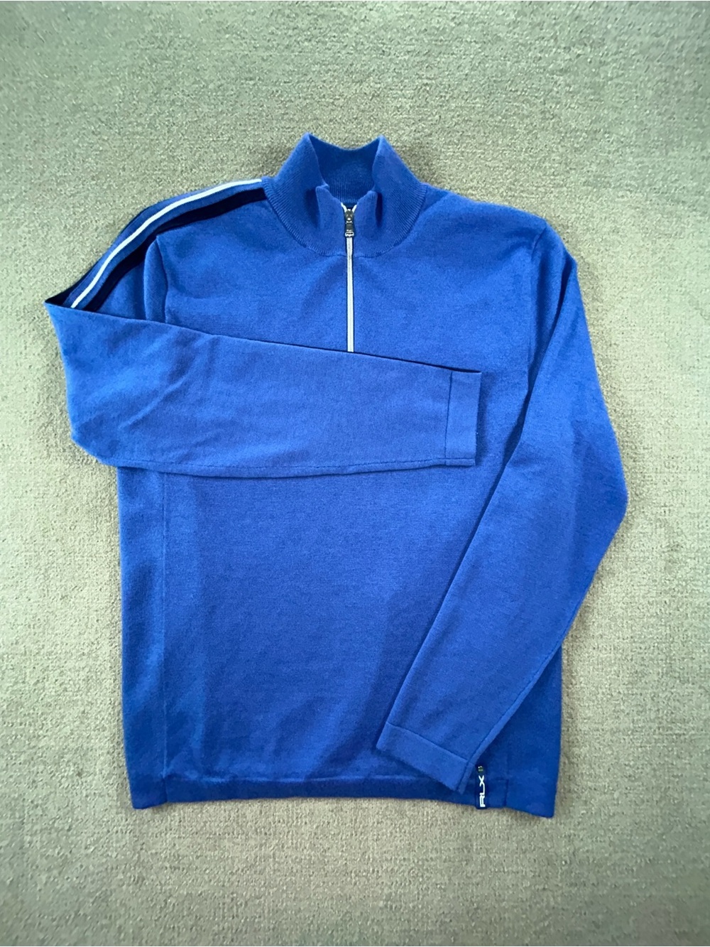 Ralph Lauren RLX Blue Salesman Sample Men's Blue Half-Zip Sweater Size M
